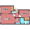 コータス月寒東 2LDKの間取り