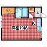 コーポみどり 1Rの間取り