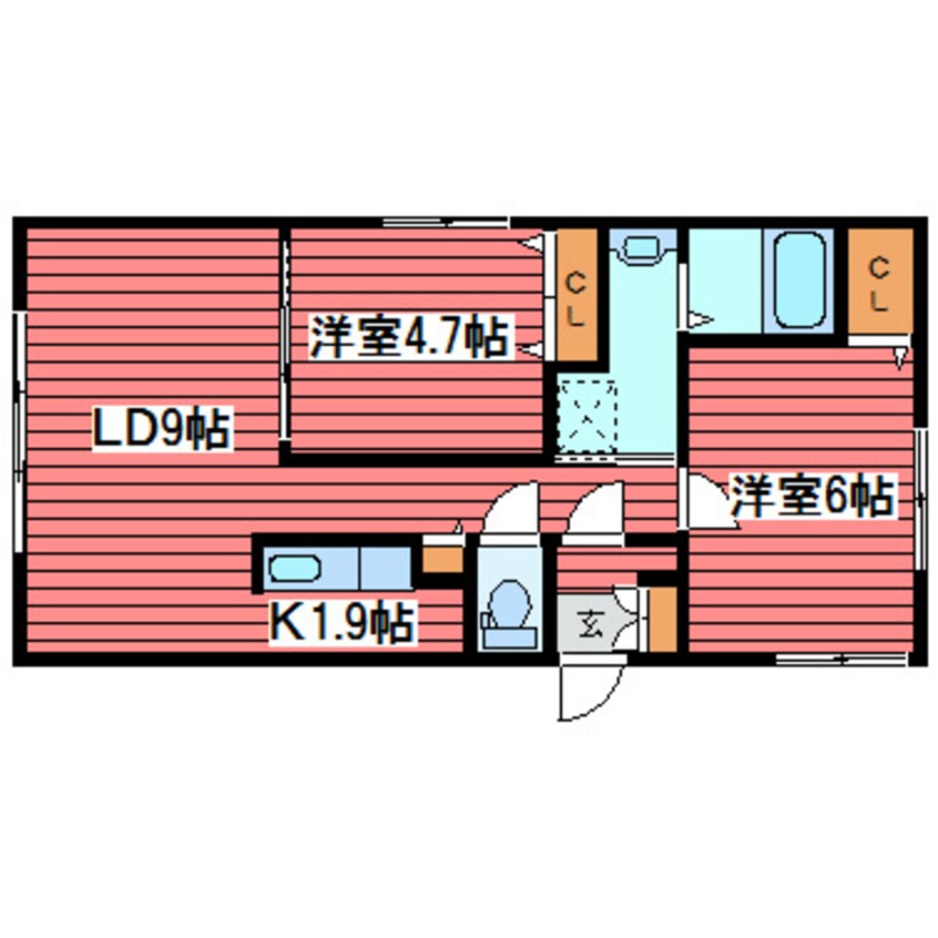 間取図 シュア・コート月寒