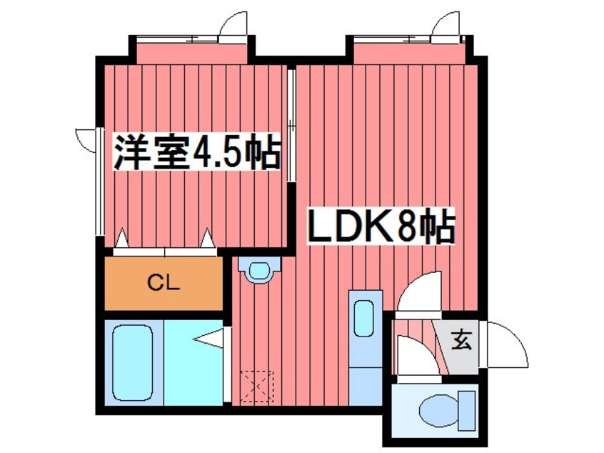 間取図 アークコート月寒東