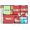 コーポアイリス 3LDKの間取り