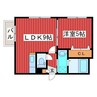 グランディール月寒1-9 1LDKの間取り