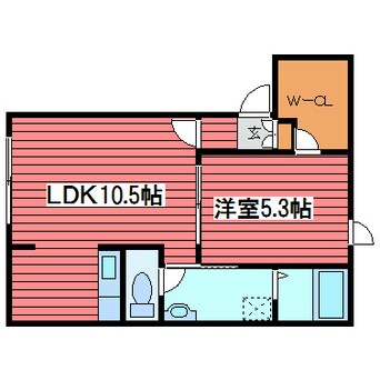 間取図 パール・ウェストＡ