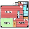 月寒パークハイツ 2LDKの間取り