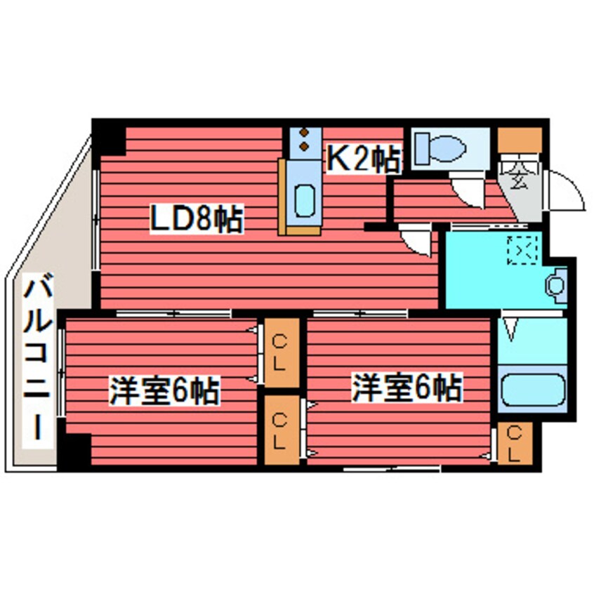 間取図 札幌市営地下鉄東豊線/福住駅 徒歩5分 8階 築23年