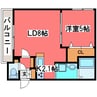 グランメール月寒東Ｂ 1LDKの間取り