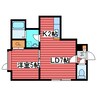 プランドール 1LDKの間取り