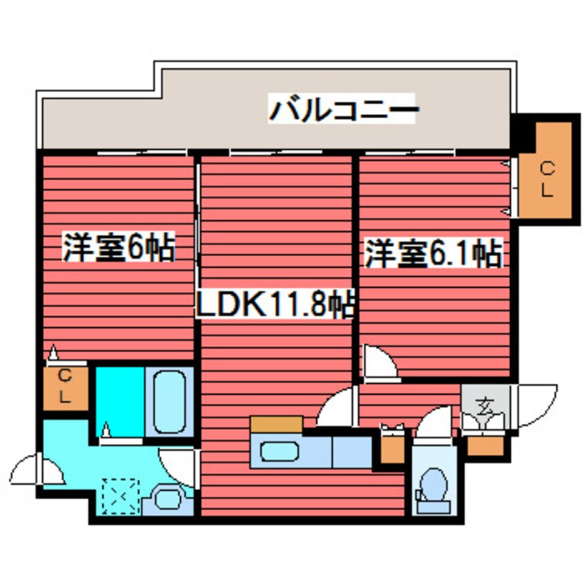 間取図 プレステージ福住西