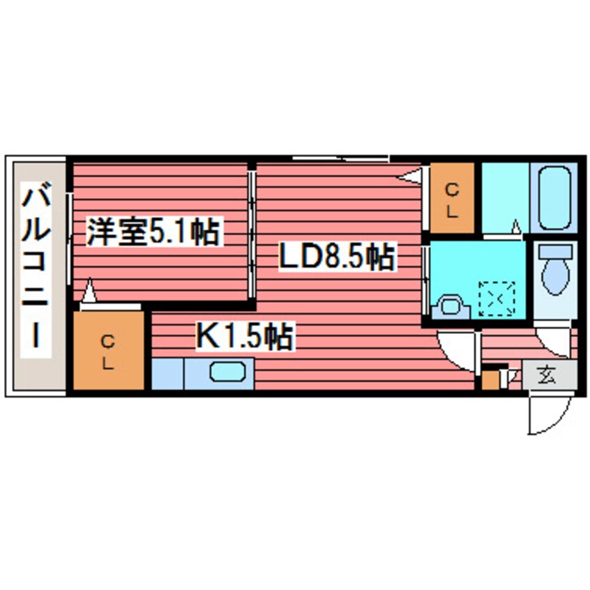 間取図 ラ・シャルマン福住