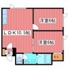ハイアット220 2LDKの間取り