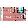 ティアラリヴァーサイド福住 2LDKの間取り