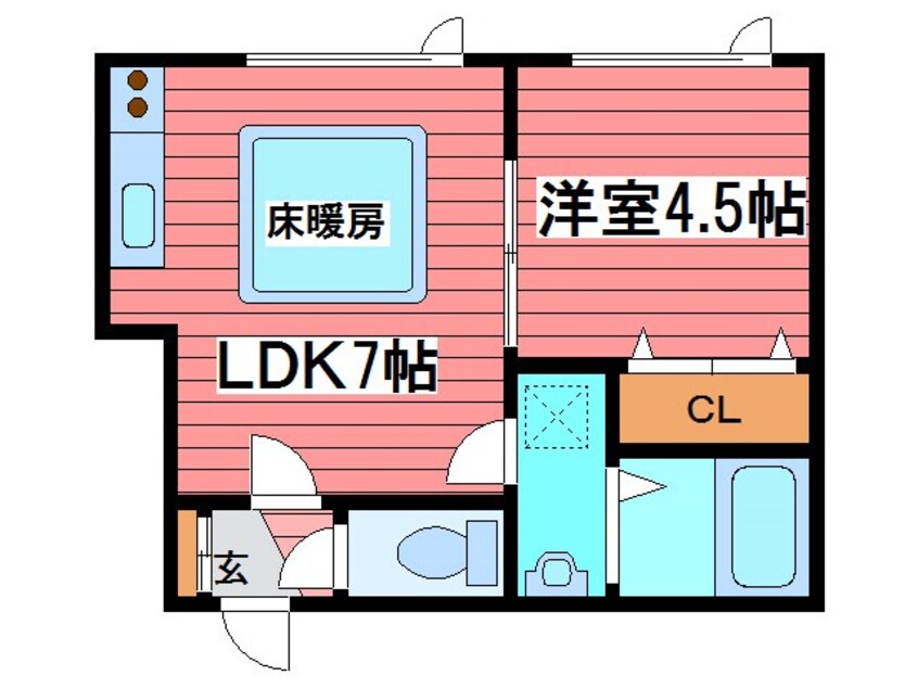 間取図 アークコート月寒中央２