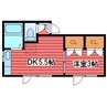 メゾンプレアデス 1DKの間取り