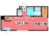 プラティーヌ月寒東 1LDKの間取り