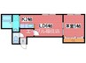 サンタバサ月寒弐番館 1LDKの間取り