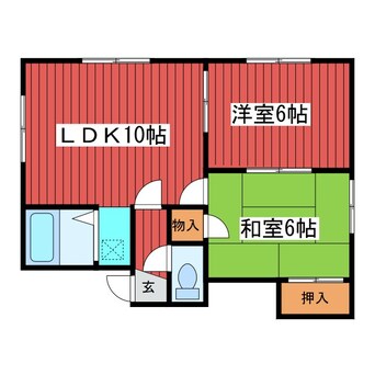 間取図 クレック東月寒