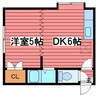 ビラディングス 1DKの間取り