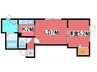 コテージヒロ 1LDKの間取り