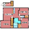 エスポワール月寒東 3LDKの間取り