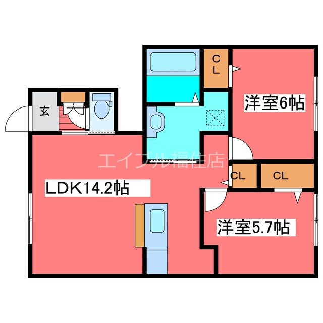 間取り図 エスポワール月寒東