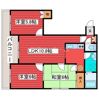 間取図 リップル西岡