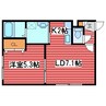 グランドサクセス月寒中央 1LDKの間取り