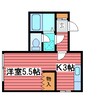 ハーベストＶ 1Kの間取り