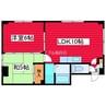 ビラ月寒 2LDKの間取り