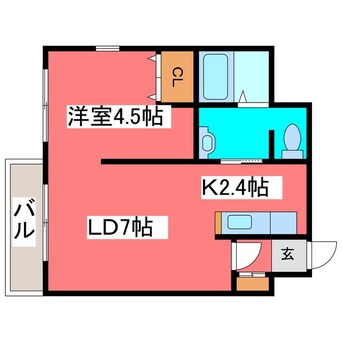 間取図 札幌市営地下鉄東豊線/福住駅 徒歩6分 5階 築17年