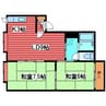 パレーシャル福住 2LDKの間取り