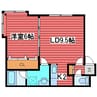 クラージュ福住II 1LDKの間取り