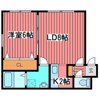 間取図 クラージュ福住II