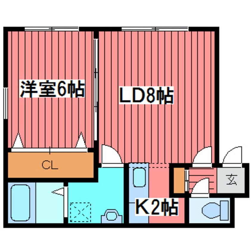 間取図 クラージュ福住II