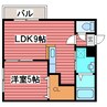 マクリル 1LDKの間取り