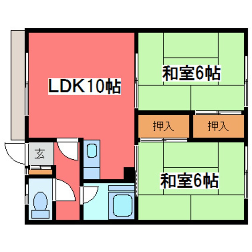 間取図 長浦ハイツＢ