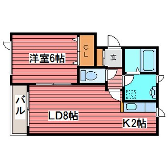 間取図 タウンハウス早水Ｂ