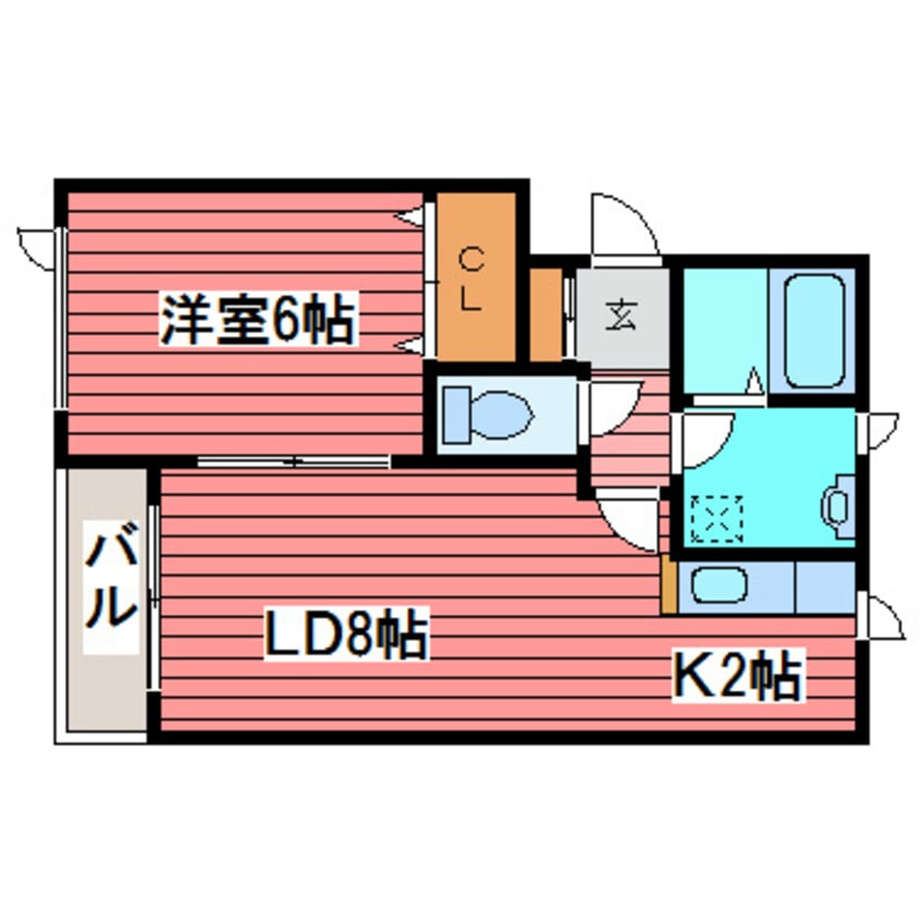 間取図 タウンハウス早水Ｂ