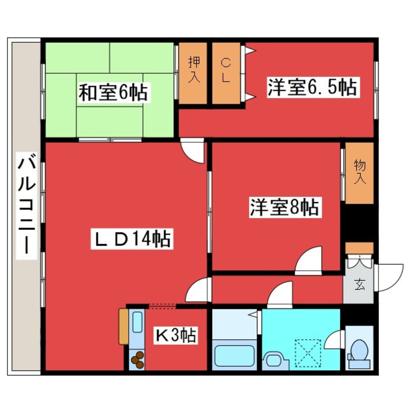 間取図 エクレール羊ヶ丘