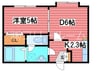 コロアール 1DKの間取り