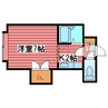 パステル月寒東Ａ 1Kの間取り