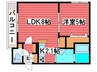 グランメール月寒東Ａ 1LDKの間取り