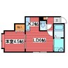 メリードーム月寒 1LDKの間取り