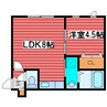 リッチタウン栄通壱番館 1LDKの間取り