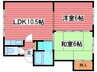 壱番館 2LDKの間取り