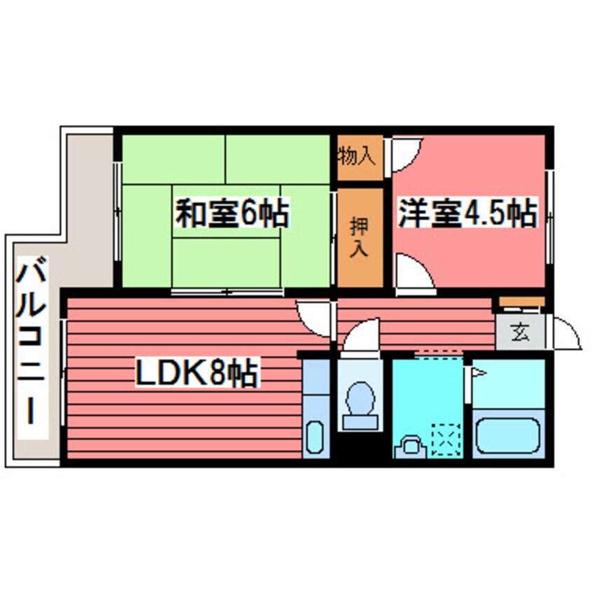 間取図 札幌市営地下鉄東西線/南郷７丁目駅 徒歩10分 3階 築36年