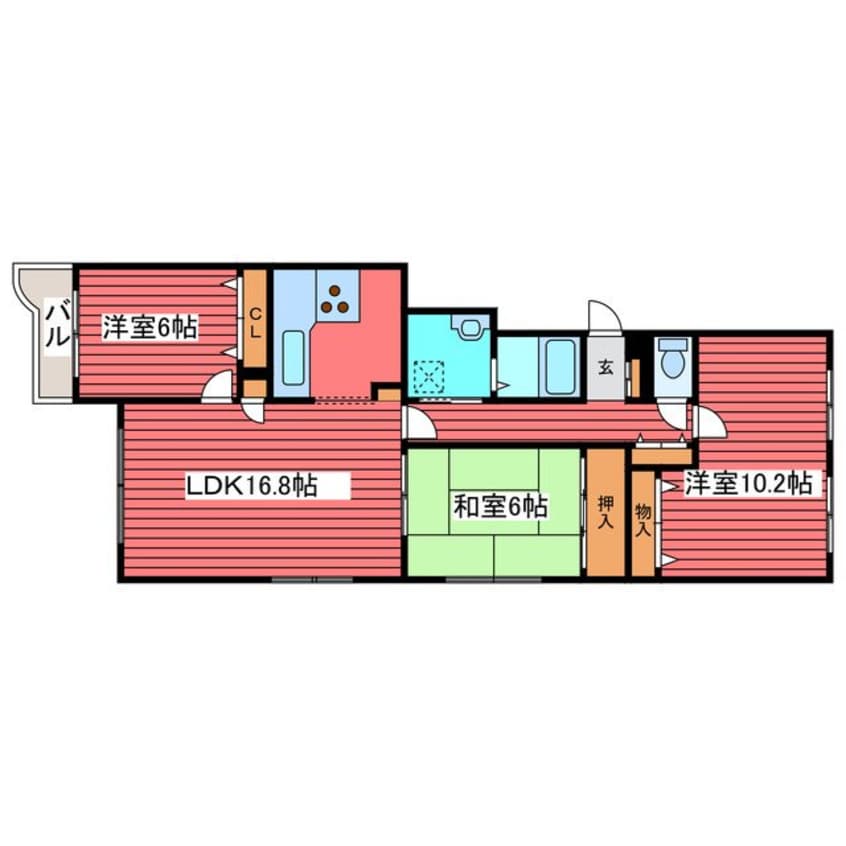 間取図 エクセレント月寒