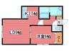Rera月寒 1LDKの間取り