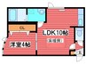 西岡ベストフラット 1LDKの間取り