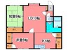 ハイツグリーンヒル 2LDKの間取り