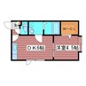 シルフ月寒 1DKの間取り